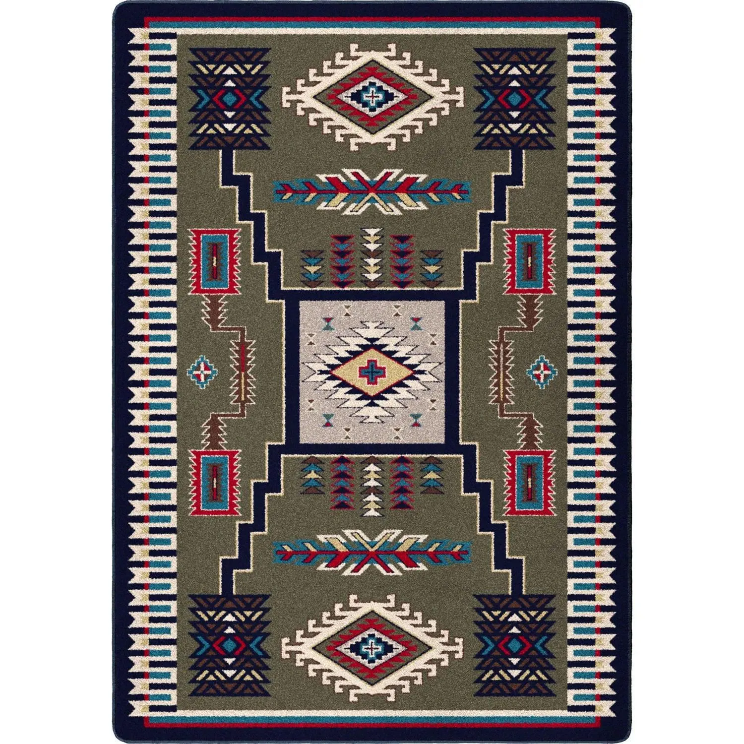Wild Whiskey Area Rugs in Green