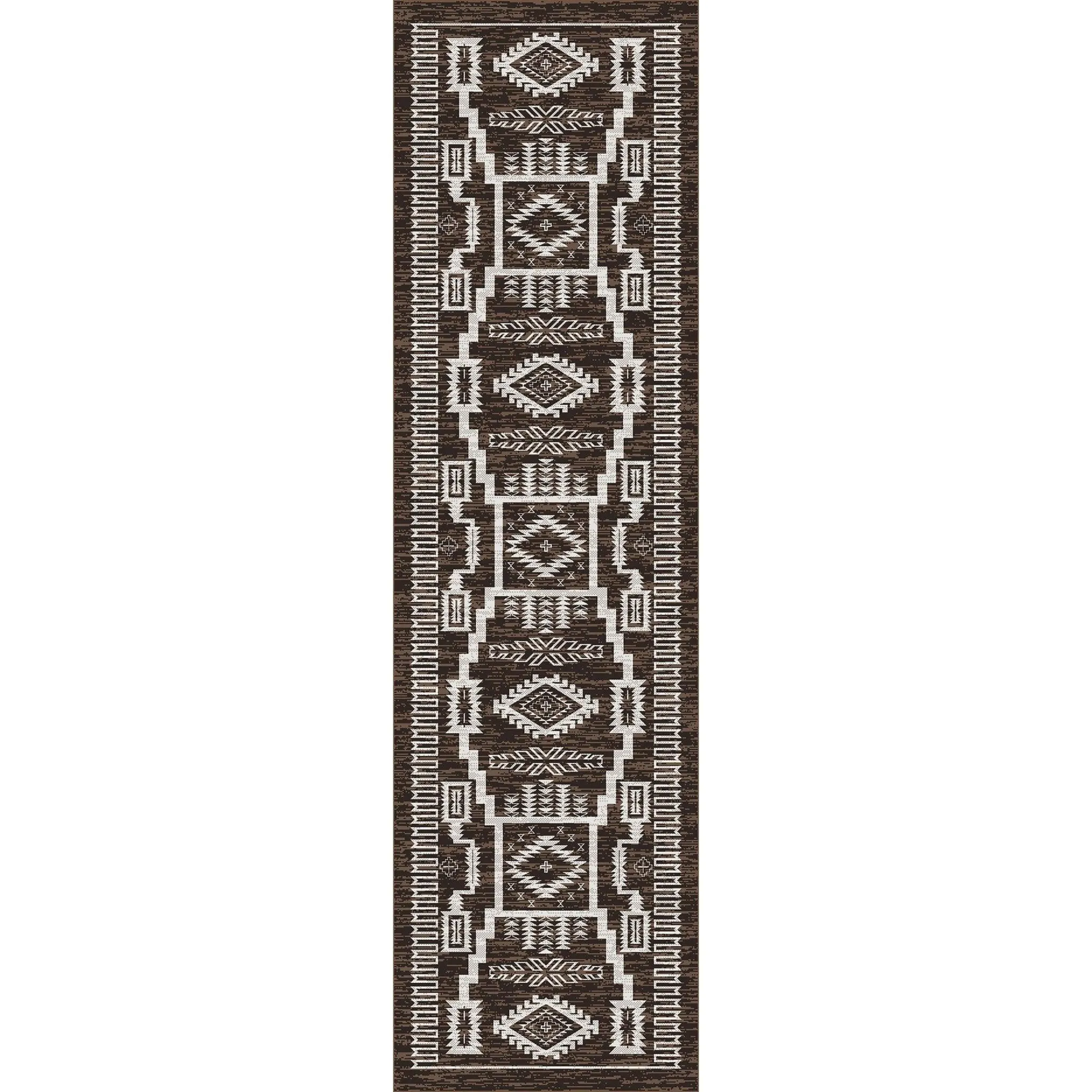 Wild Whiskey Floor Runner in Chocolate folding guest bed, rollaway bed