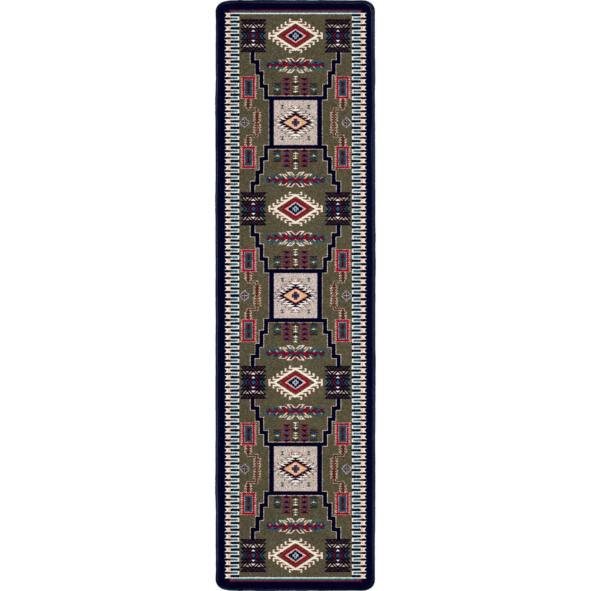 Wild Whiskey Floor Runner in Green sectional couch, U-shape sofa