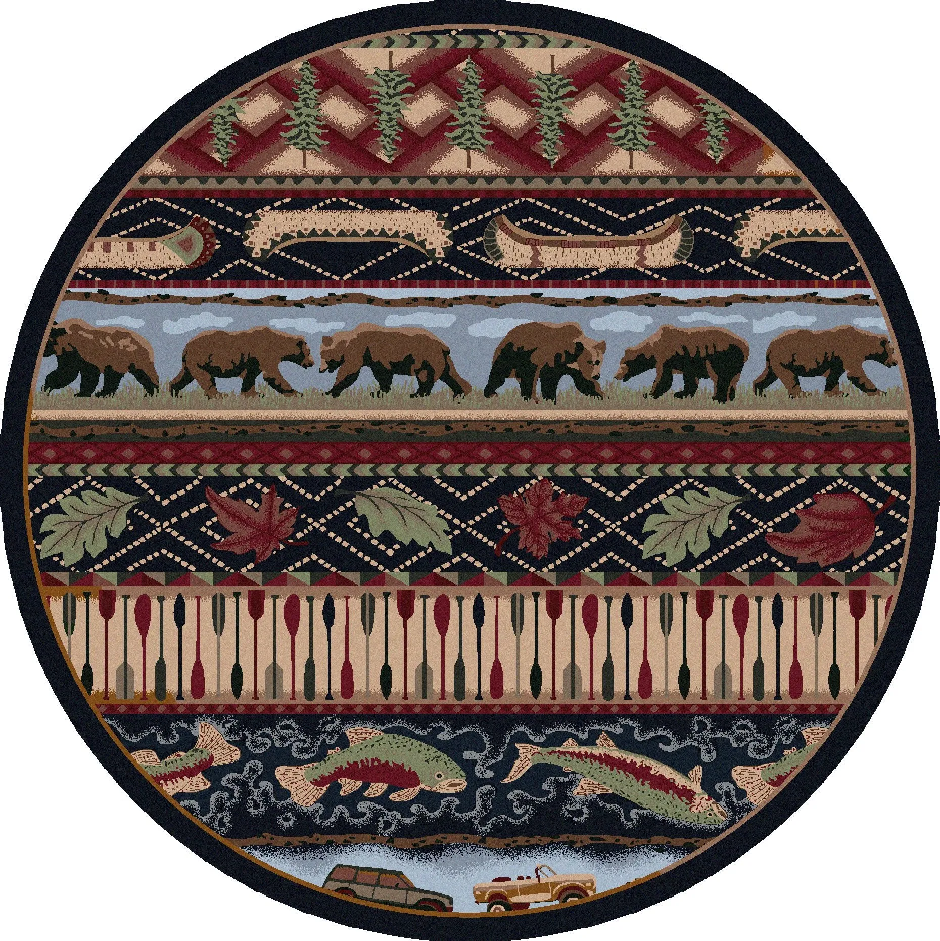 Wilderness Trek Multi Color Area Rugs & Runners