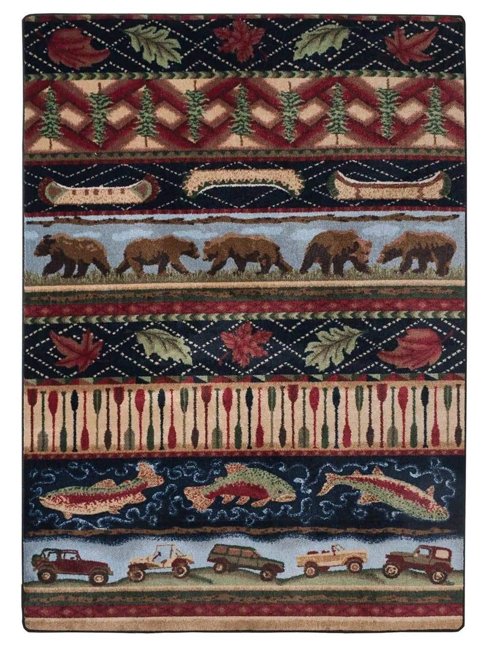 Wilderness Trek Multi Color Area Rugs & Runners