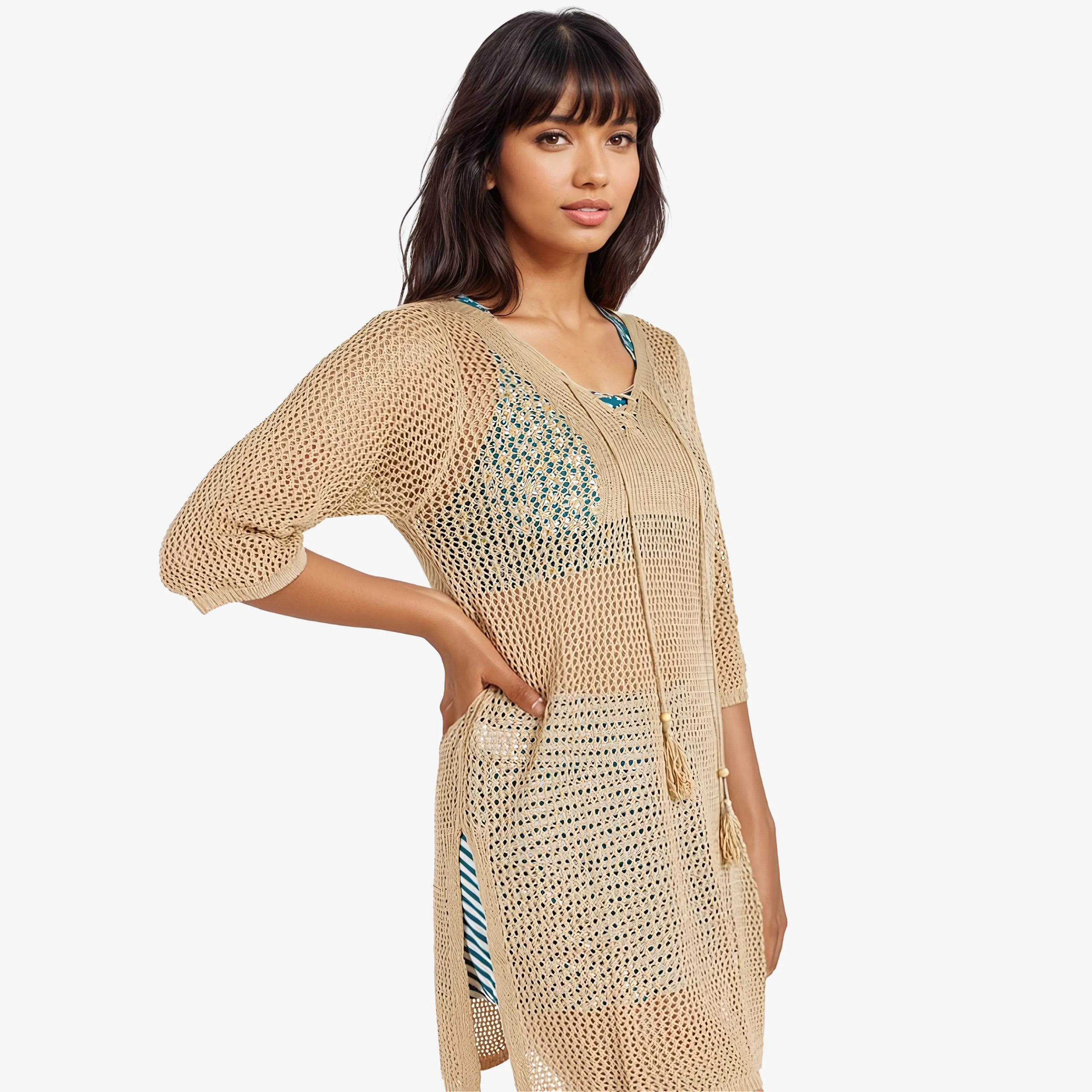 Women's Crochet Beach Cover Up Dress