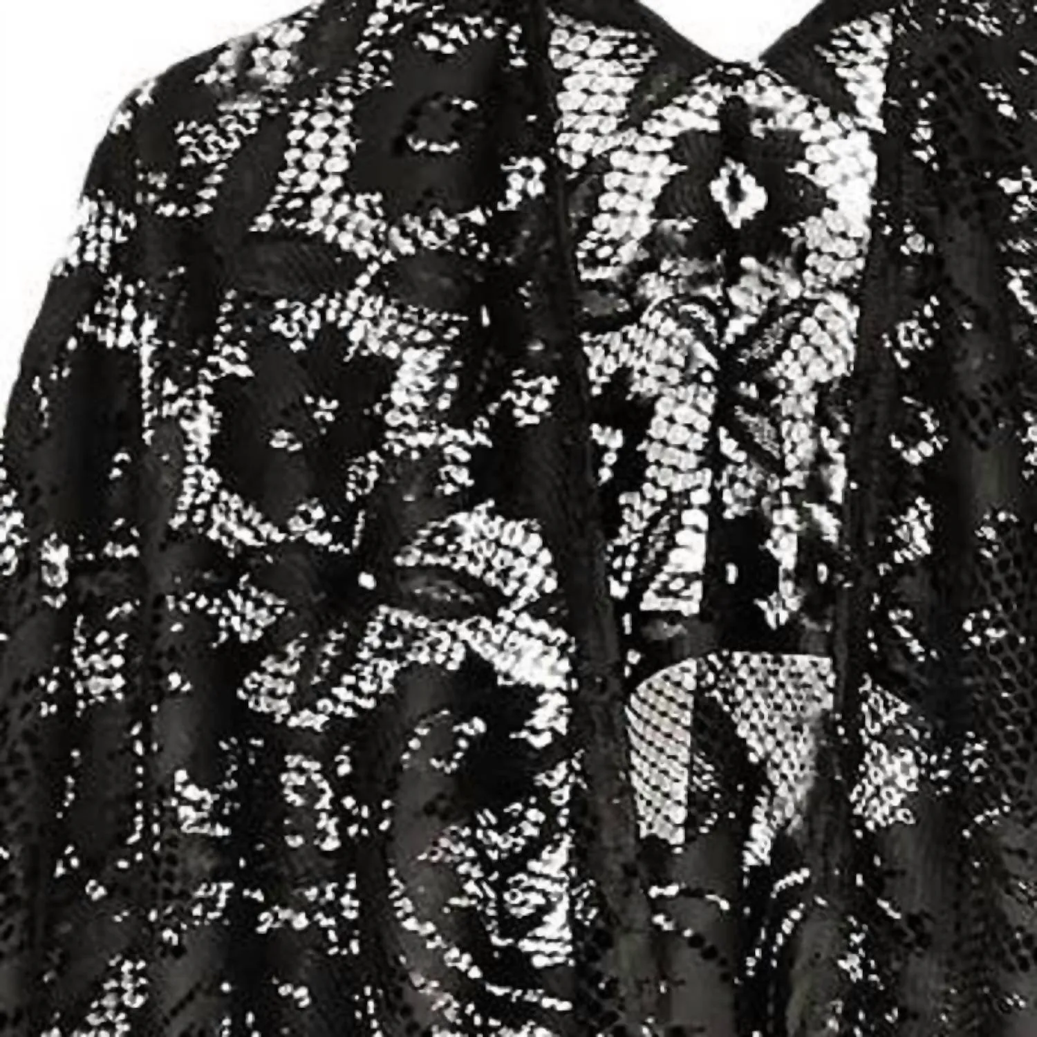 Women's Floral Lace Fringe Boho Kimono Wrap Shawl Cover Up In Black