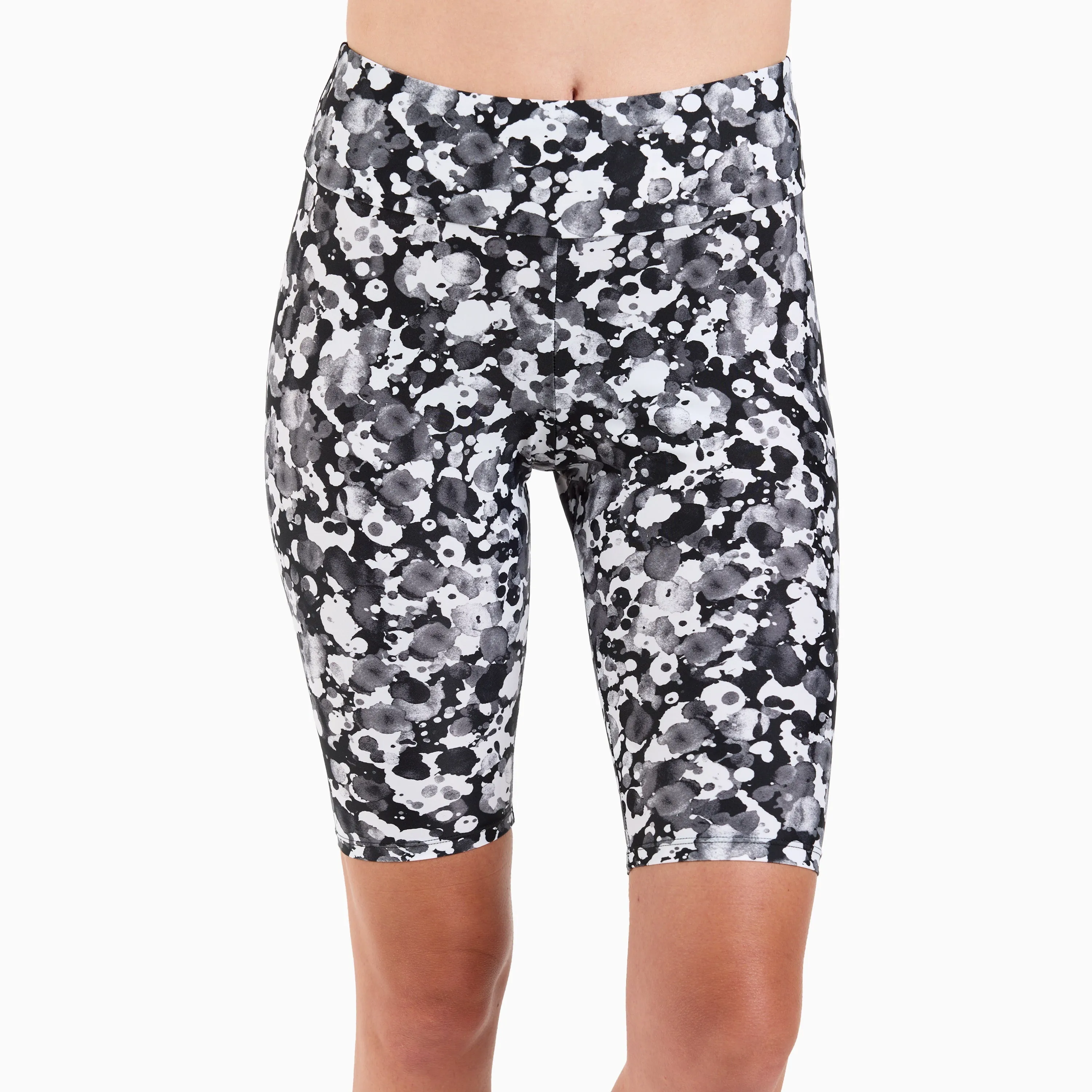 Women's High Waisted Long Bike Swim Shorts