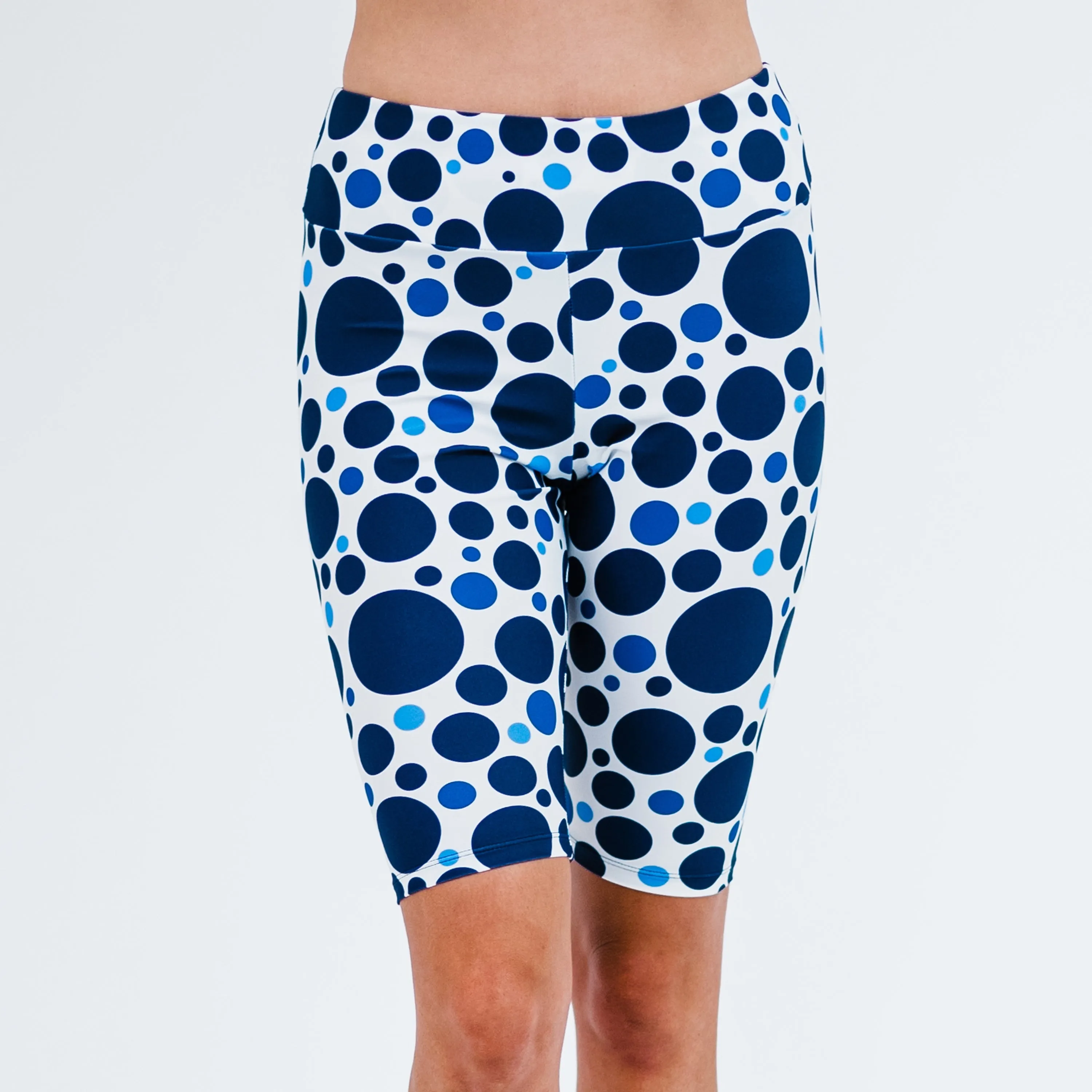 Women's High Waisted Long Bike Swim Shorts