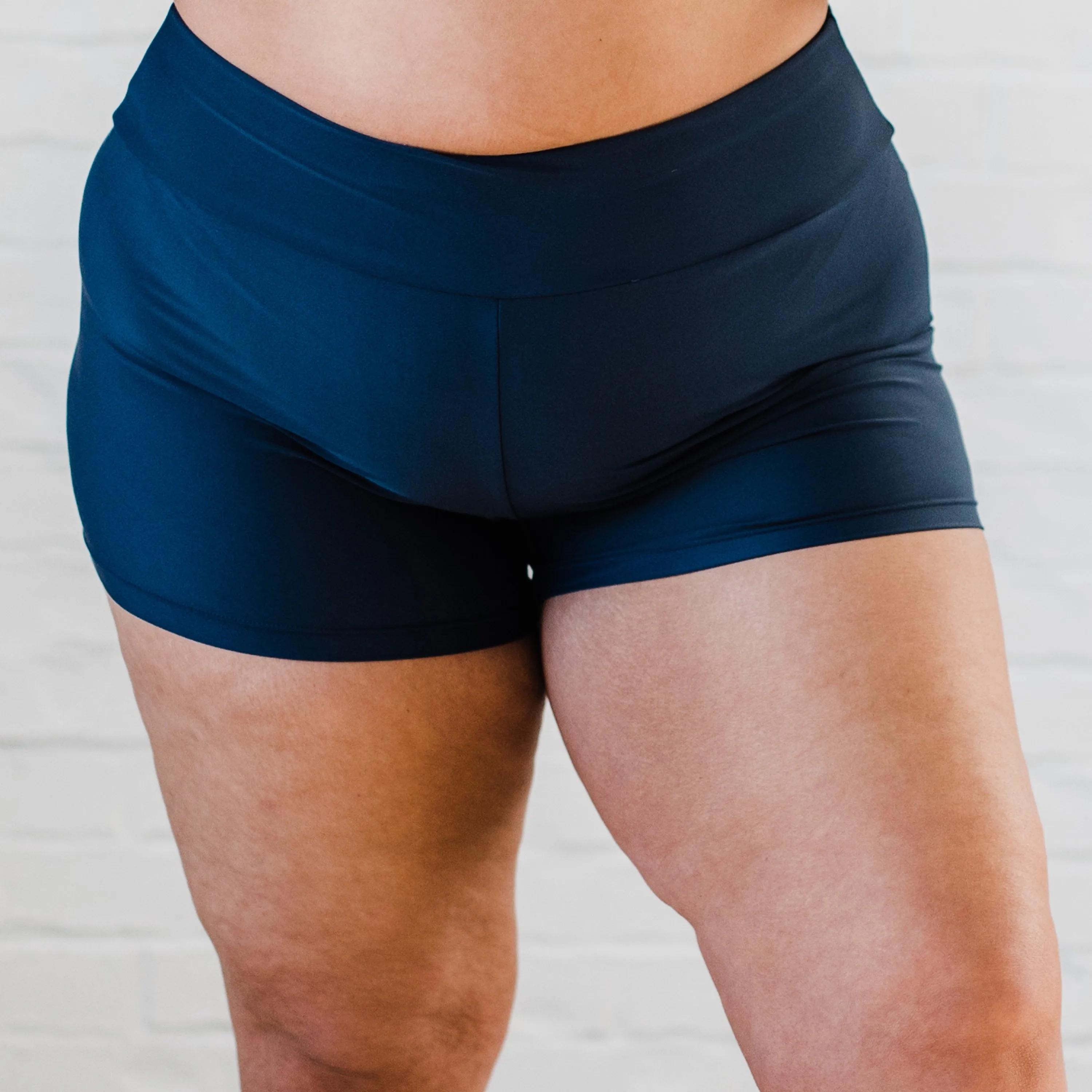 Women's Plus High Waisted Swim Shorts