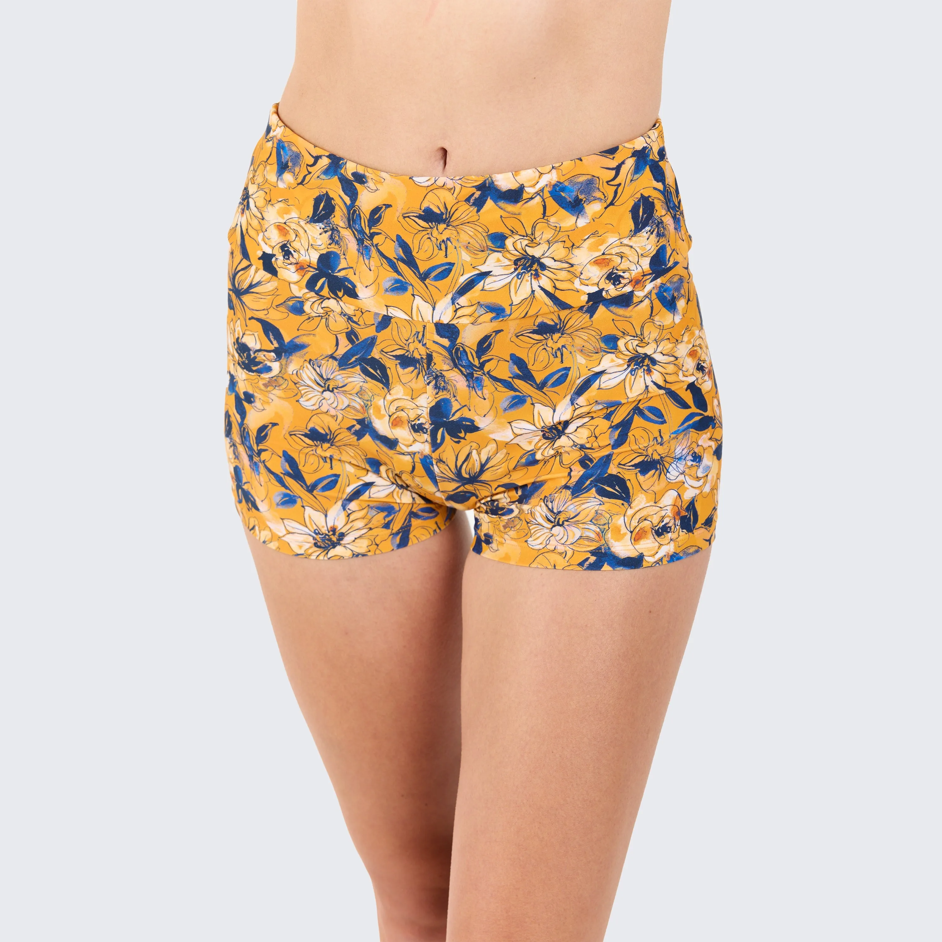 Women's Plus High Waisted Swim Shorts