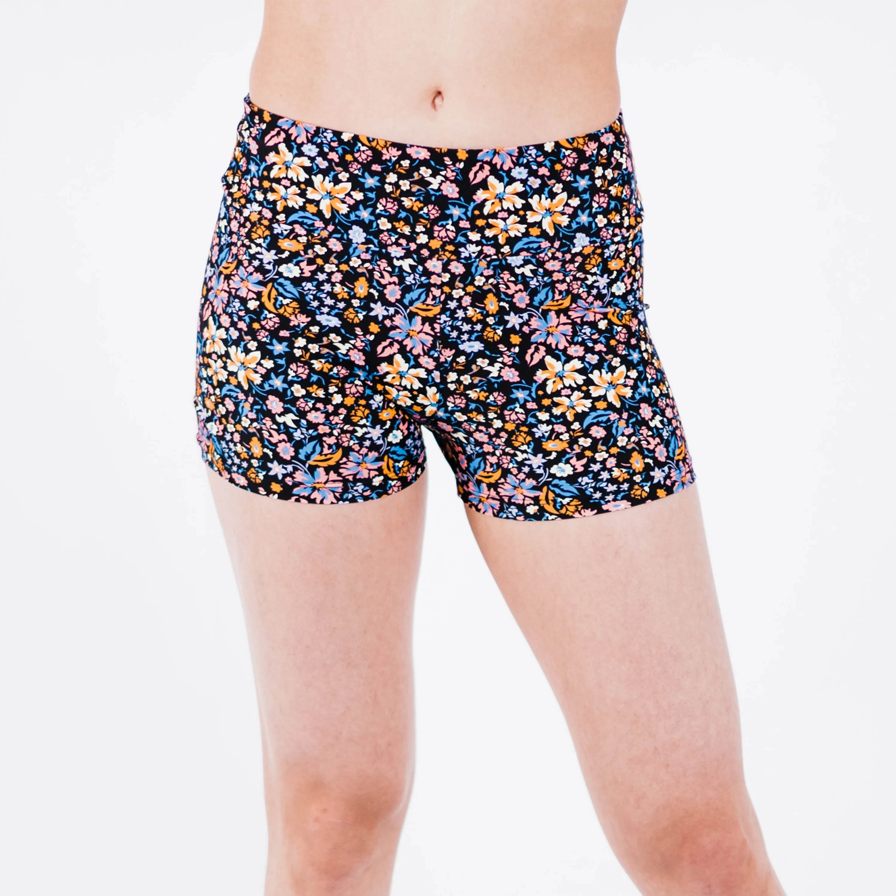 Women's Plus High Waisted Swim Shorts