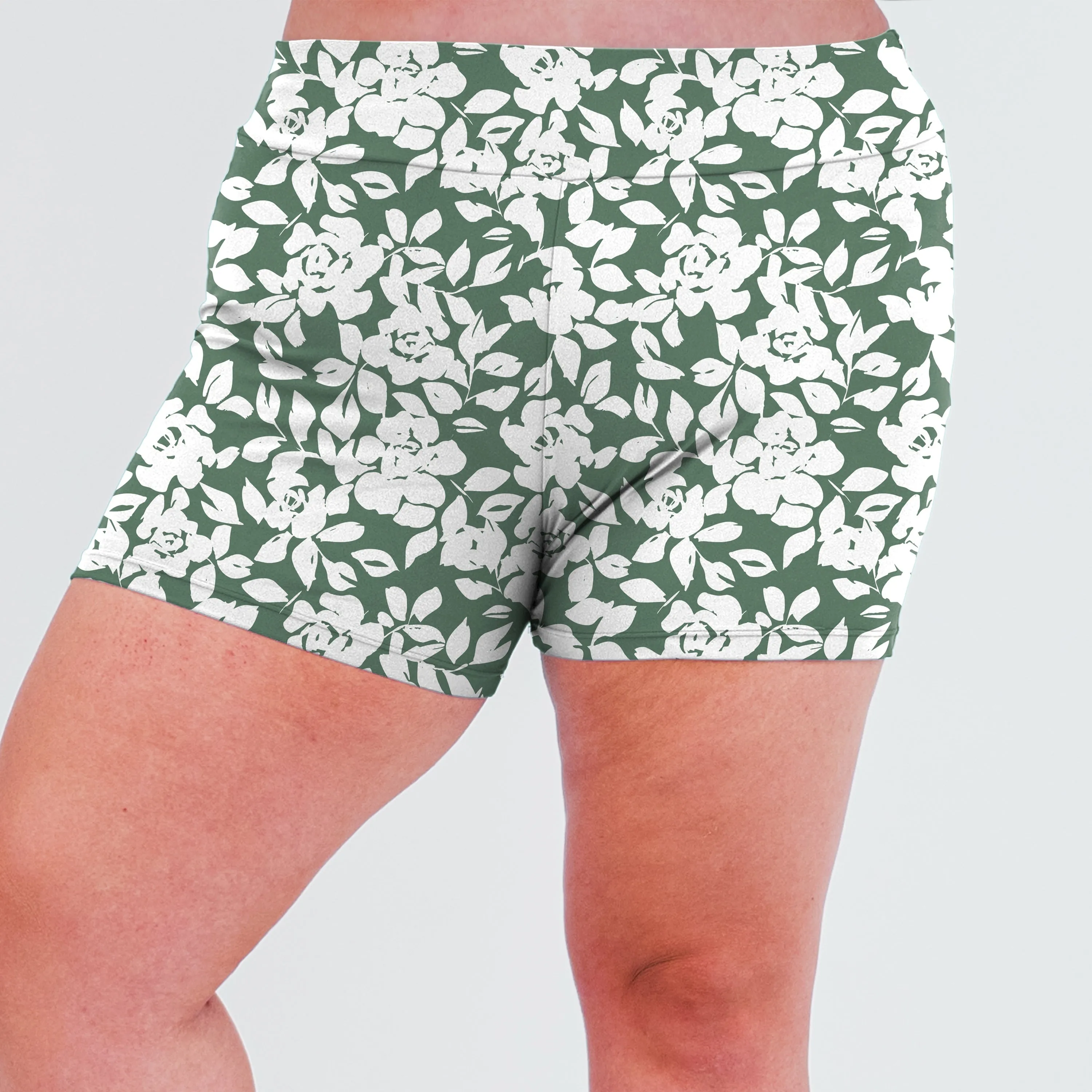 Women's Plus High Waisted Swim Shorts