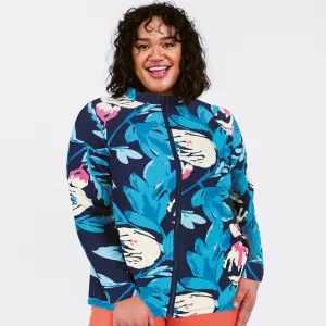 Women's Plus Long Sleeve Full-Zip Nora Swim Top