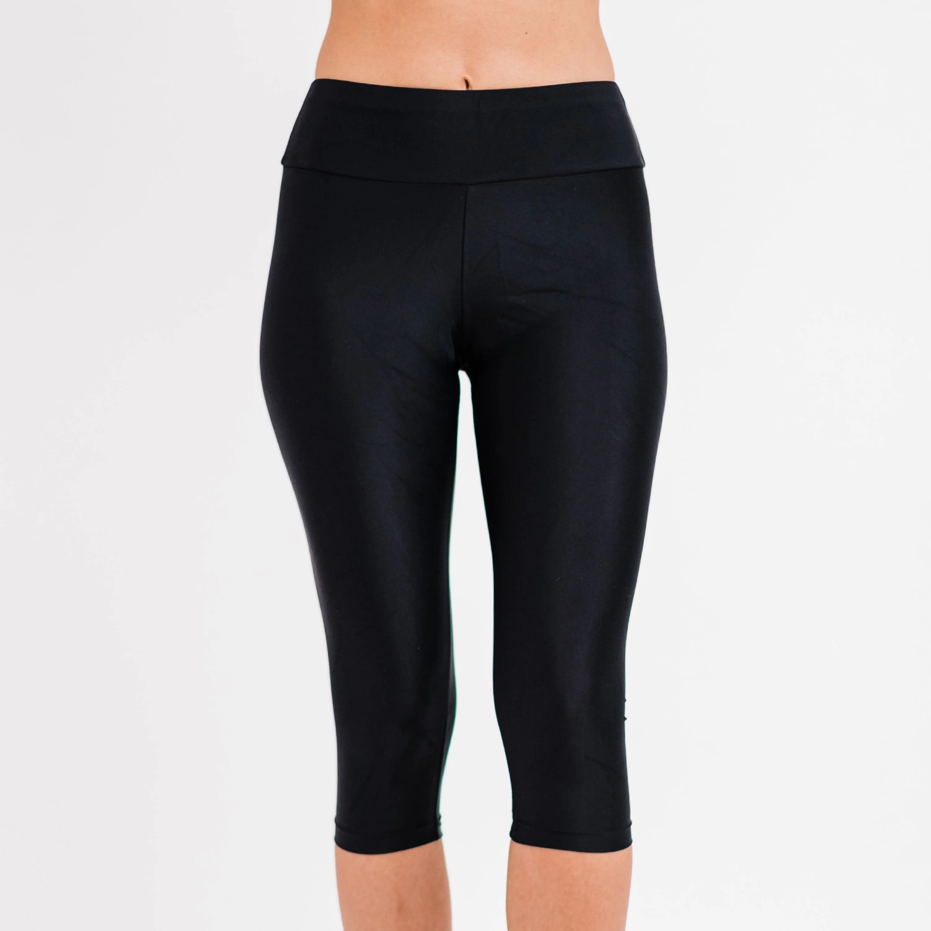 Women's Women's High Waisted Capri Swim Leggings