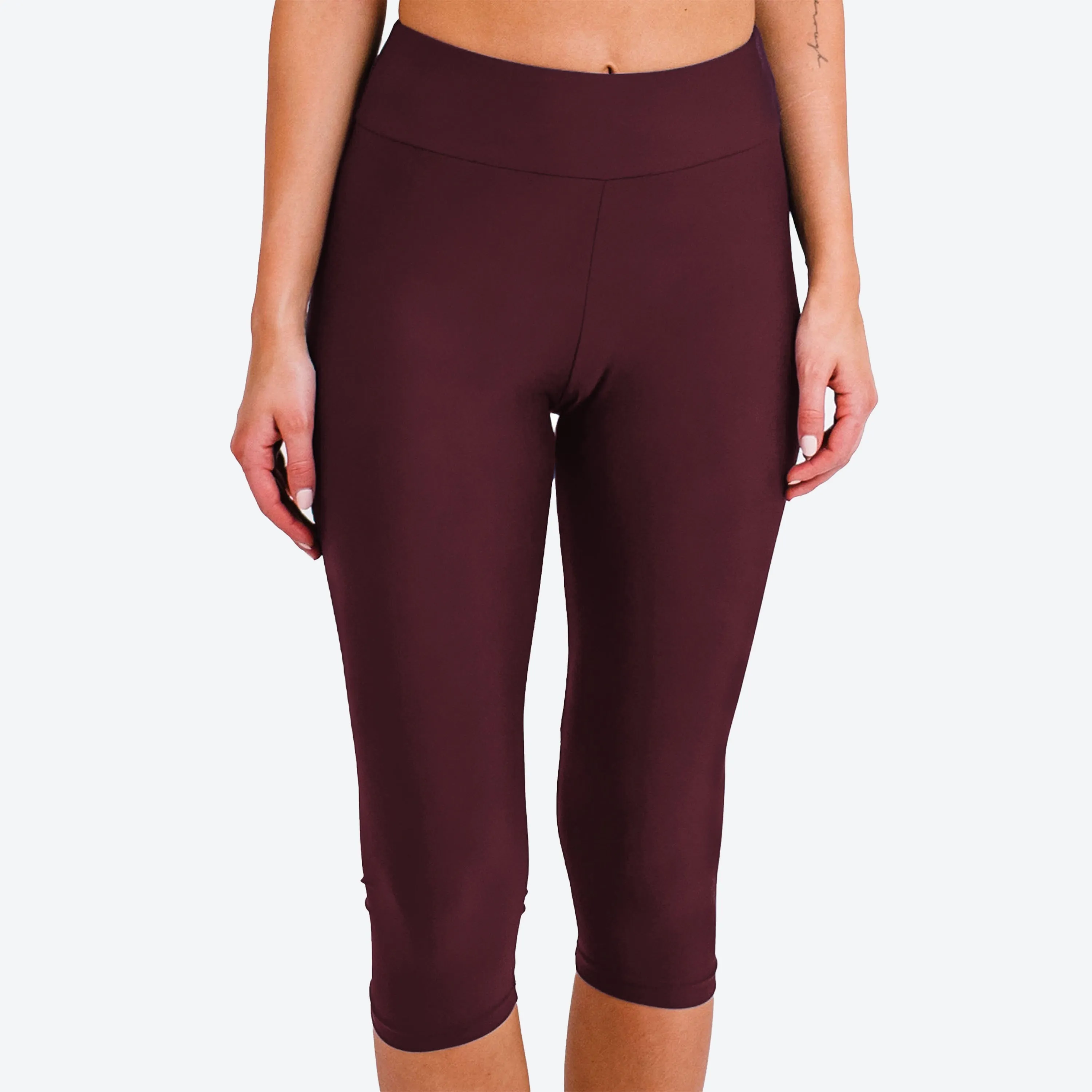 Women's Women's High Waisted Capri Swim Leggings