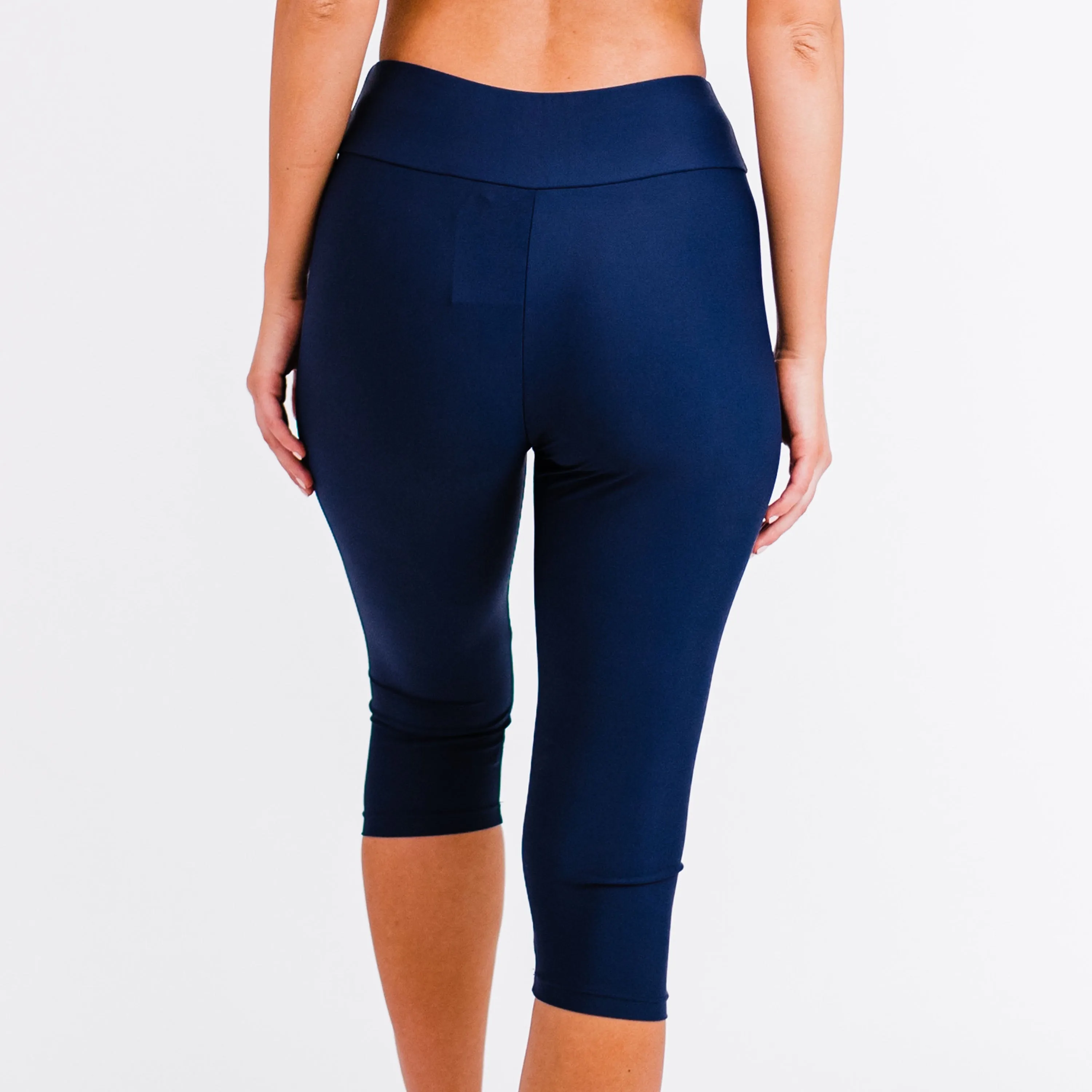 Women's Women's High Waisted Capri Swim Leggings