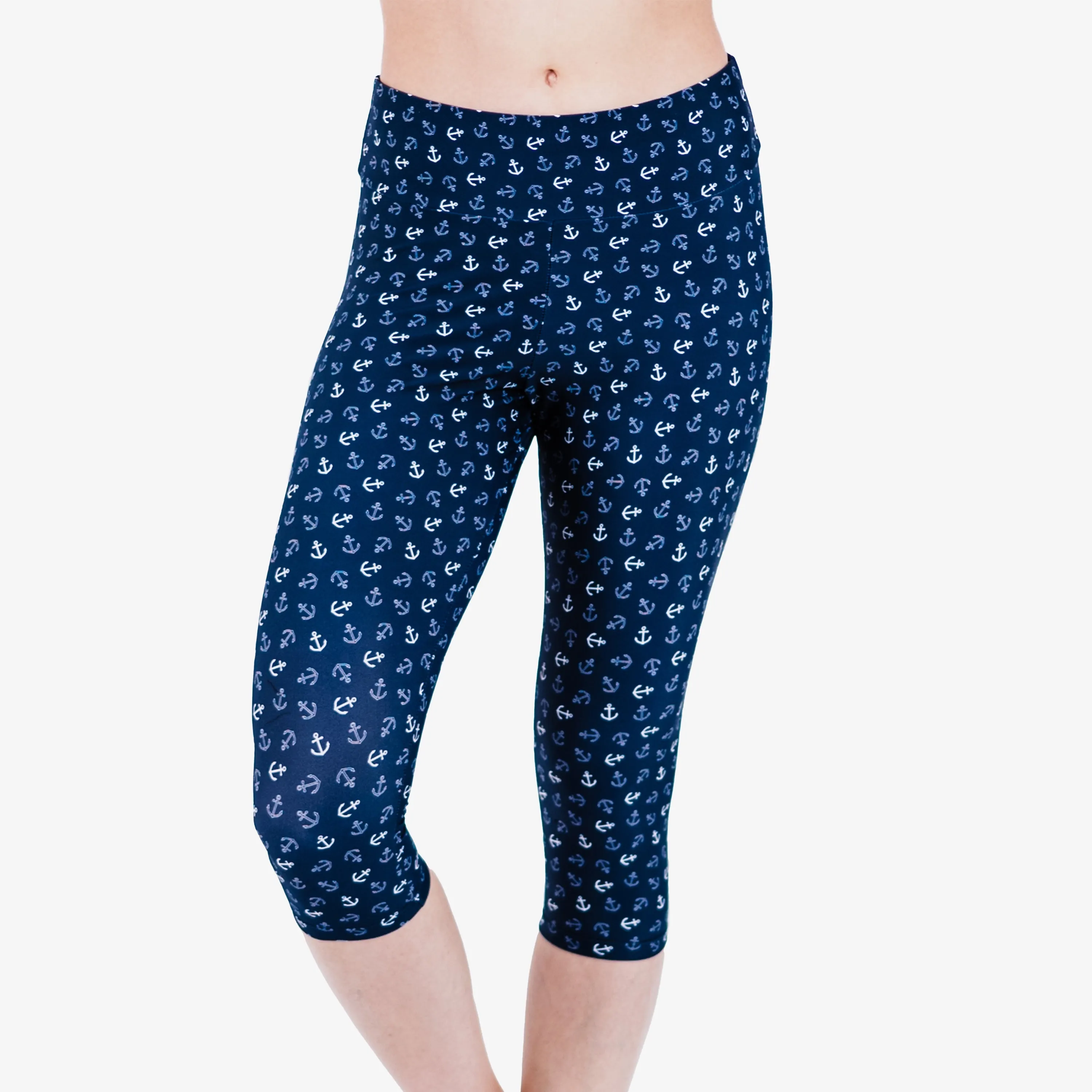 Women's Women's High Waisted Capri Swim Leggings