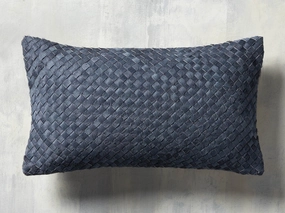 Woven Hide Lumbar Pillow Cover