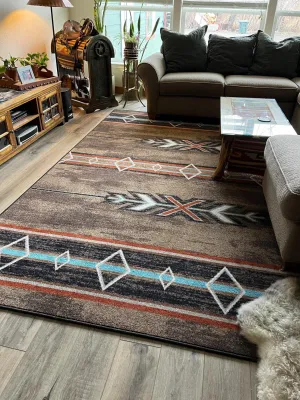 X's & Diamonds Southwestern Area Rugs sectional couch, U-shape sofa