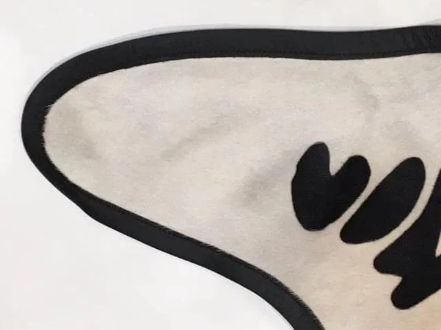 Zebra Black on Off-White Cowhide w/ Leather Trim