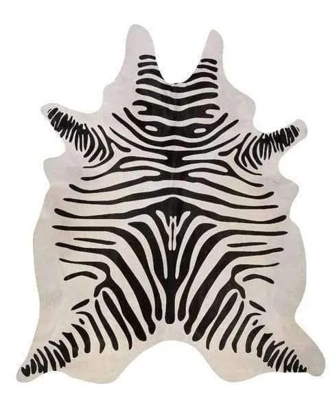 Zebra Print Cowhide Rug fire pit, outdoor fire bowl